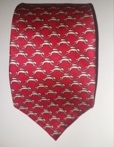 Robert Talbott Tie Hare Rabbit Red Italy Silk